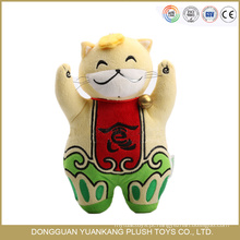 Boneca de pelúcia tradicional chinesa 25 centímetros brinquedo do gato sorte